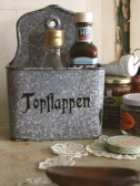 アンティークホーローホルダー　topflappen　ドイツ
