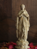 アンティーク聖像　石膏マリア像　フランス