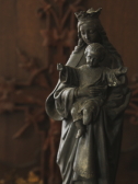 アンティーク聖母子像　マリア像　カトリック美術　フランス