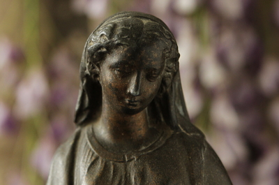 アンティークマリア像　聖母像　合金　フランス