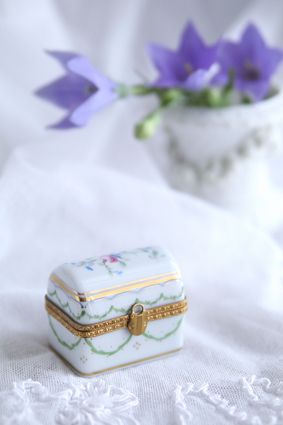 リモージュポーセリンボックス　limoges フランス　アンティークストリュフ
