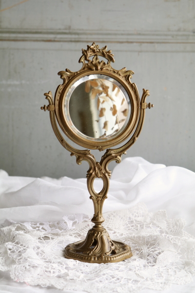 ロココスタンドミラー　フランス アンティークストリュフ