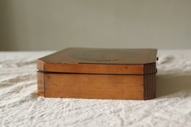 アンティーク木箱 ソーイングボックス ブロカント フレンチ 