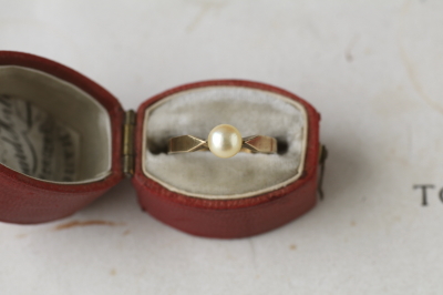 ヴィンテージパールリング　真珠の指輪　イギリス