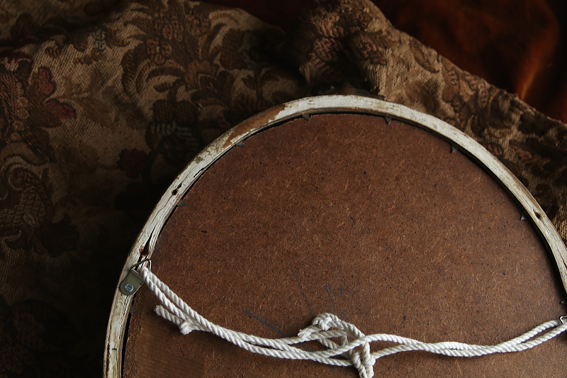 ゴールドバーボラフレームミラー　イギリス アンティークストリュフ