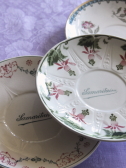 アンティークフレンチプレート　花　フクシア　サマリテーヌ samaritaine lunaville longwy フランス　アンティークストリュフ 20220913