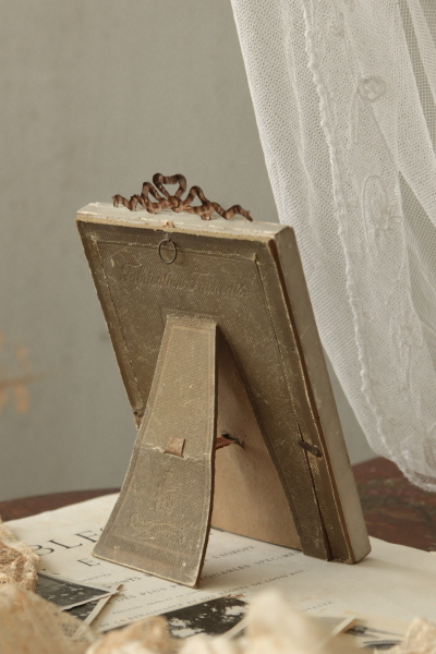 アンティークフォトフレーム リボン フランス ブロカント