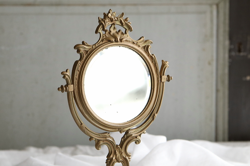 ロココスタンドミラー　フランス アンティークストリュフ