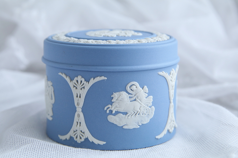 ジャスパーウェア　クリームケース　ウエッジウッド wedgwood イギリス　アンティークストリュフ