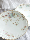 アンティークリモージュプレート　C.AHRENFELDT limoges フランス　小薔薇　アンティークストリュフ 20220921