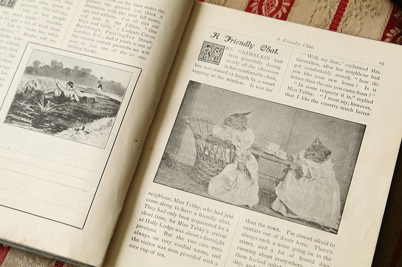 エドワーディアンの児童書　our boys and  girls　イギリス  アンティークストリュフ