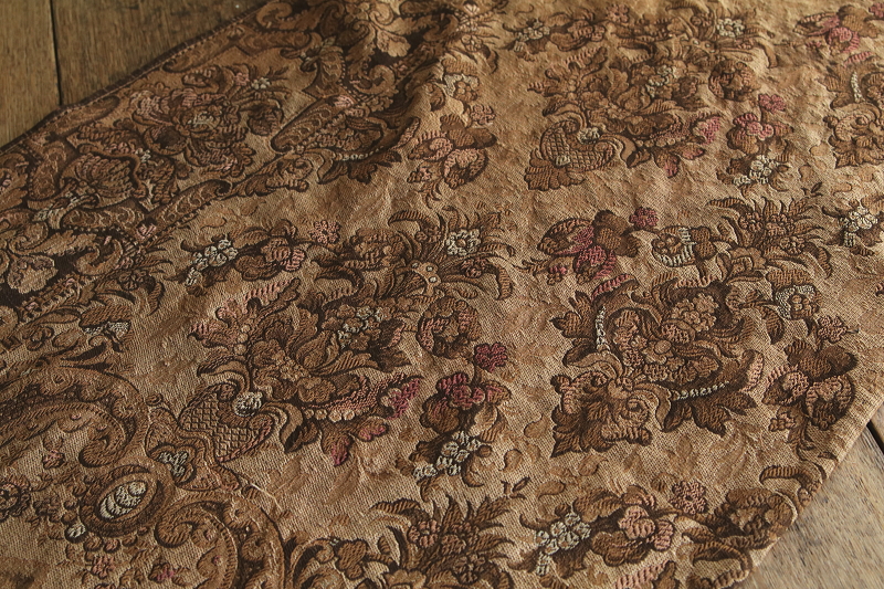 花のヴィンテージゴブラン　フランス アンティークストリュフ