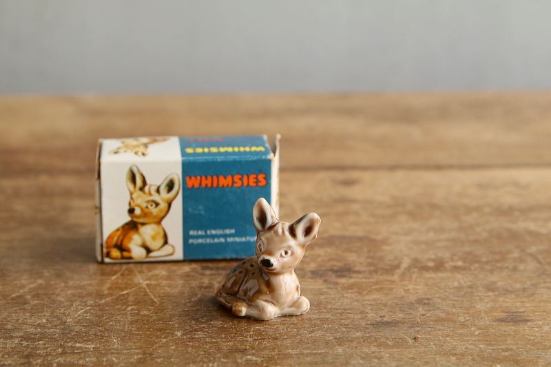 小さな動物のフィギュリン　箱付き　WADE Whimsies　イギリス アンティークストリュフ