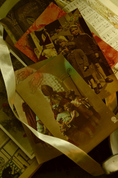 アンティーククリスマスカード　フランス　carte noel