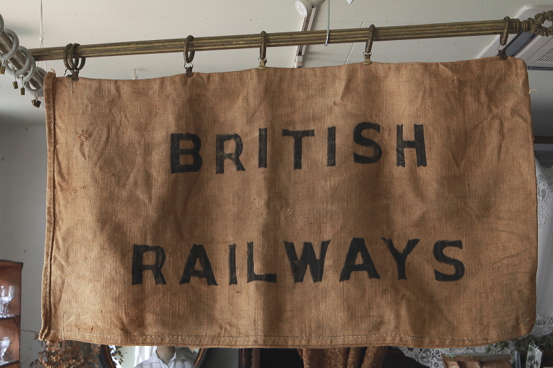 鉄道用のジュートグレインサック　british railways 麻袋　イギリス　アンティークストリュフ