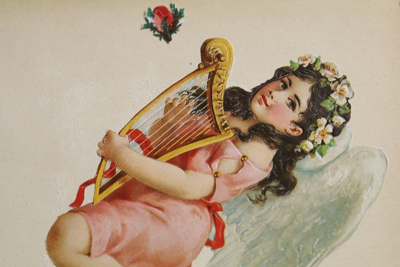 ヴィクトリアン　天使のデコパージュシート　ヨーロッパ アンティークストリュフ