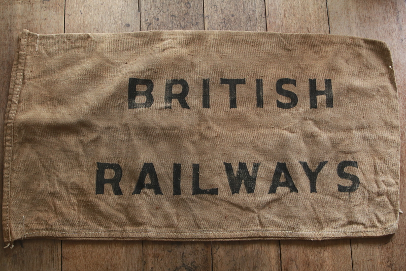 鉄道用のジュートグレインサック　british railways 麻袋　イギリス　アンティークストリュフ
