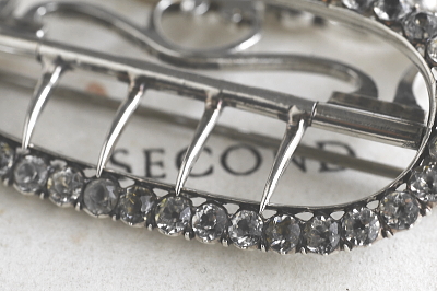 クリアペーストシルバーバックル　ジョージアンアンティーク アンティークストリュフ