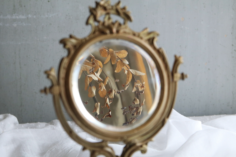 ロココスタンドミラー　フランス アンティークストリュフ