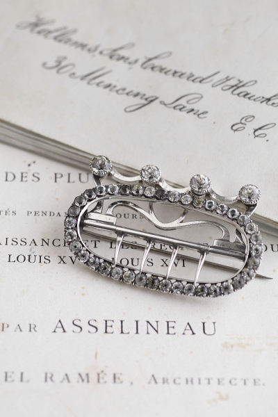 クリアペーストシルバーバックル　ジョージアンアンティーク アンティークストリュフ 20251113