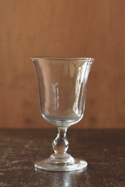 アンティークウォーターグラス　ワイングラス　吹きガラス　フランス
