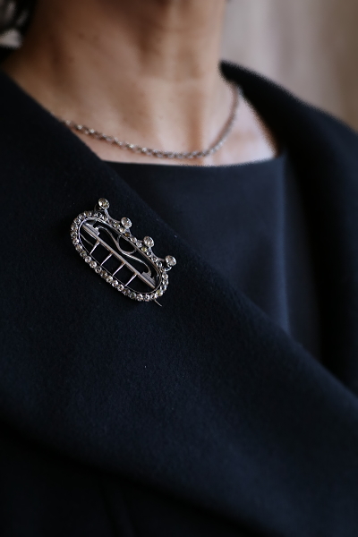 クリアペーストシルバーバックル　ジョージアンアンティーク アンティークストリュフ