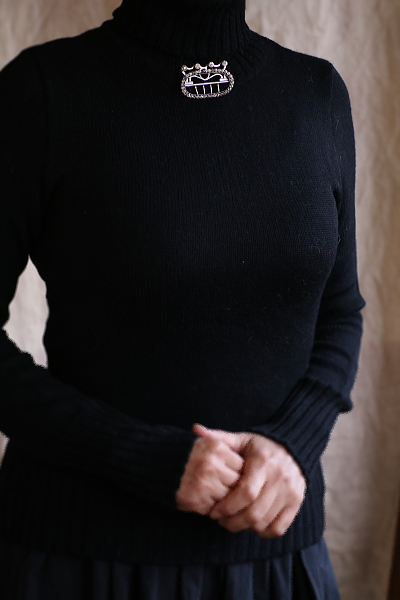 クリアペーストシルバーバックル　ジョージアンアンティーク アンティークストリュフ