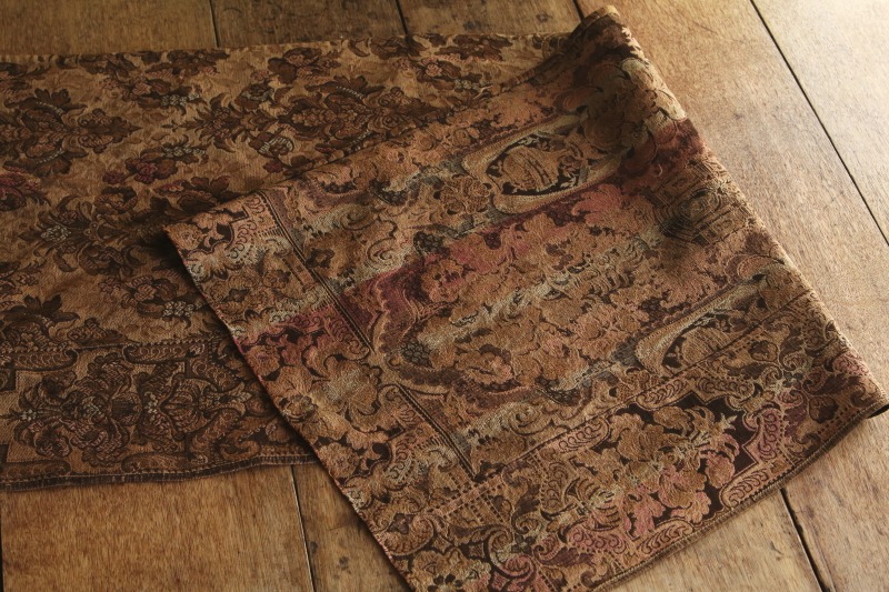 花のヴィンテージゴブラン　フランス アンティークストリュフ