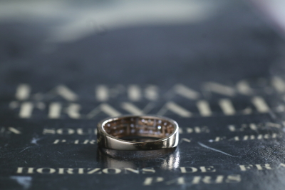 ジオメトリックパネルダイヤモンドリング　ヴィンテージジュエリー　イギリス　アンティーク指輪