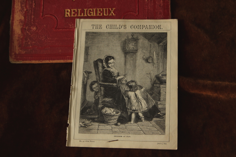 アンティークブック　児童書　ヴィクトリアン　the child' companion children's friend イギリス