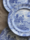 アンティークスポード　spode castle キャッスル　ブルーアンドホワイト　イギリス　ジョージアンアンティーク　アンティークストリュフ 20220802