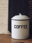 アンティーク琺瑯キャニスター　coffee　コーヒー　イギリス