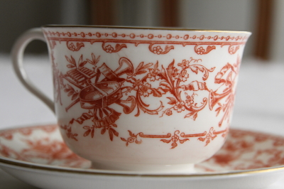 アンティークロイヤルドルトンティーカップアンドソーサー　royaldoulton psaltery イギリス