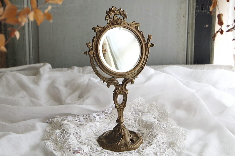 ロココスタンドミラー　フランス アンティークストリュフ