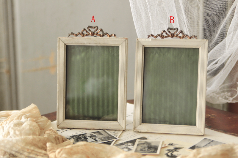 アンティークフォトフレーム リボン フランス ブロカント