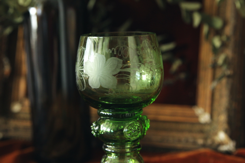 アンティークレーマー杯　チェコ　グラス　ボヘミア