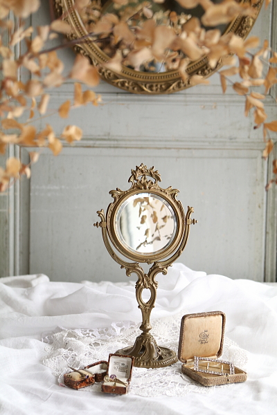 ロココスタンドミラー　フランス アンティークストリュフ 20251028