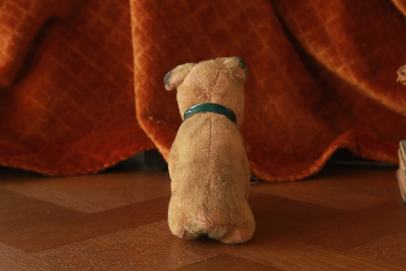 仔犬のボクサー　ぬいぐるみ　ドイツ　アンティークストリュフ