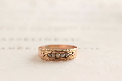 アンティークパールリング　真珠　シードパール アンティークジュエリー　指輪