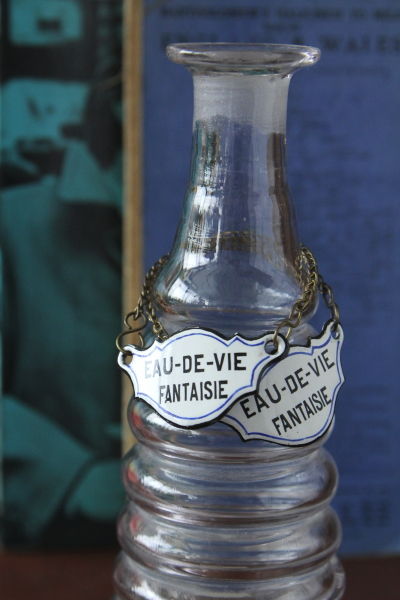 アンティーク琺瑯ブランデータグ　フランスEAU-DE-VIE FANTAISIE　フランス　