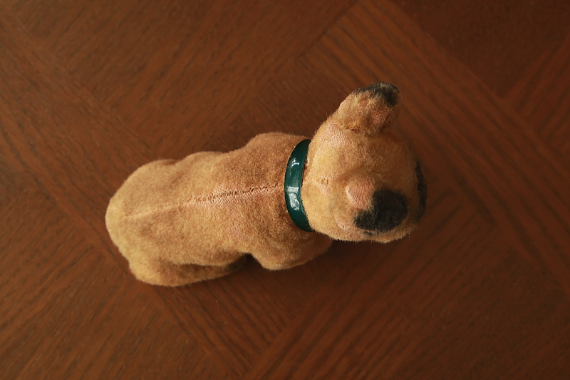 仔犬のボクサー　ぬいぐるみ　ドイツ　アンティークストリュフ