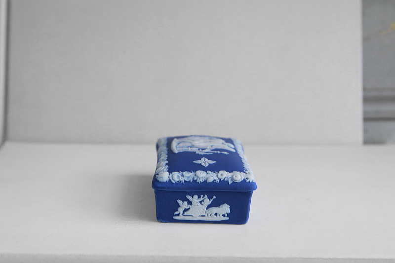 ジャスパーウェアマッチボックス　wedgwood ウエッジウッド　イギリス　アンティークストリュフ