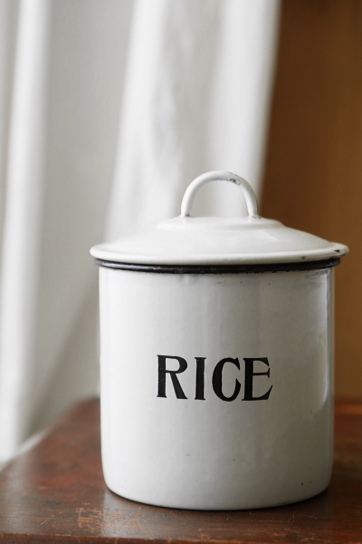 琺瑯キャニスター　RICE　prince of wares イギリス　アンティークストリュフ 20240611