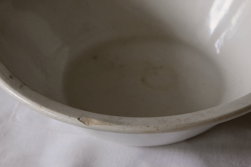 アンティークGIEN ジアン 白陶器ベイスン フランス 20200107 【Antiques Truffle 京都 鹿ケ谷】