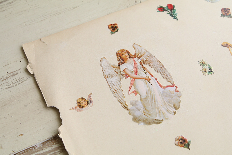 ヴィクトリアン　天使のデコパージュシート　ヨーロッパ アンティークストリュフ