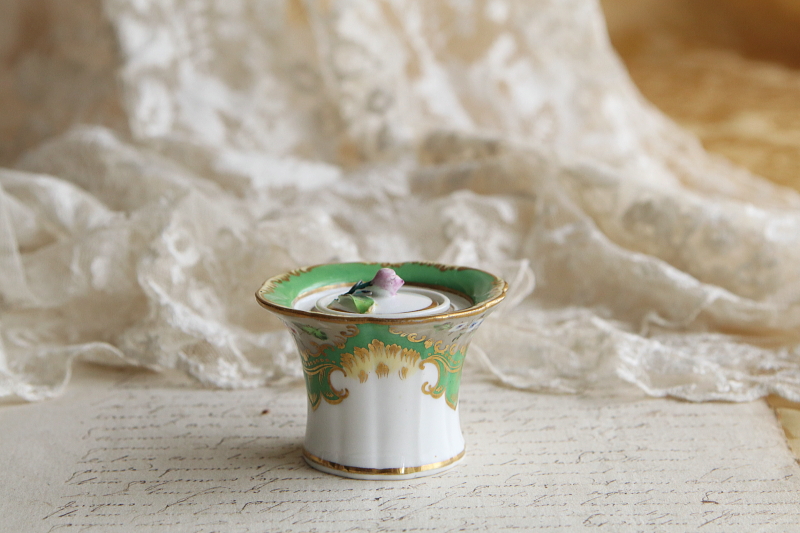 ハンドペイントインクウェル　ヴィクトリアン　イギリス アンティークストリュフ