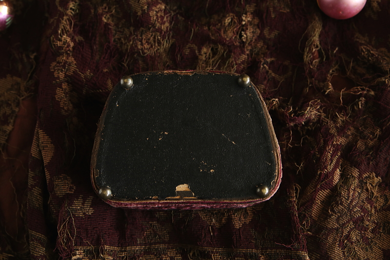 ベロアのソーイングボックス フランス アンティークストリュフ