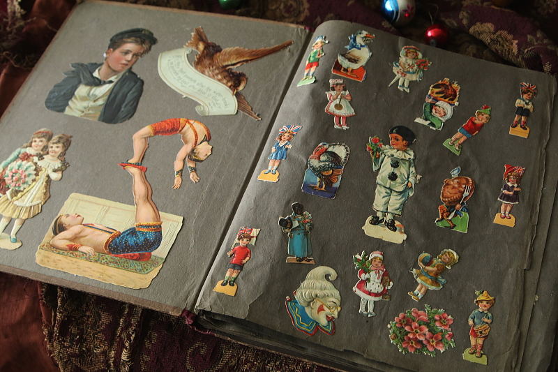 ヴィクトリアンスクラップブック　イギリス　デコパージュ アンティークストリュフ