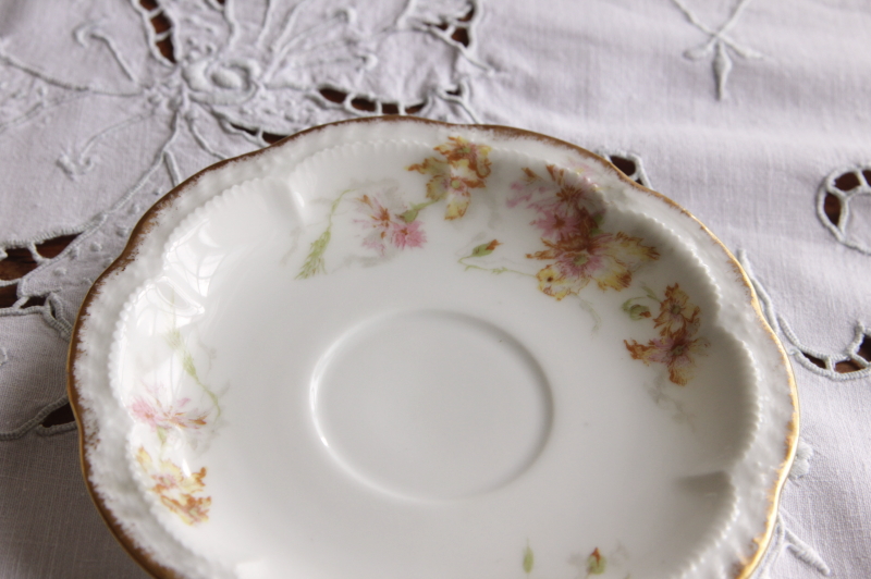 アンティークリモージュティーカップ　花　アビランド haviland limoges フランス