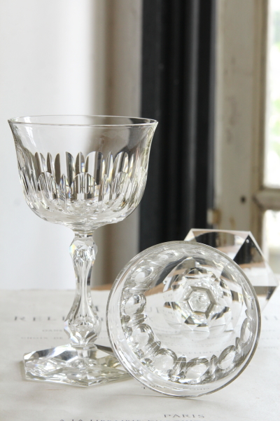 アンティークヴァルサンランベール　クリスタルグラス　ワイングラス　val saint lambert ベルギー